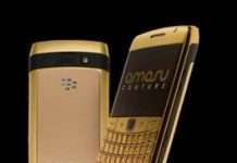 Amosu Couture випустила телефон Blackberry Bold 9780 із золота