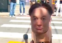 Кремнієва сатира: роботизована голова Ілона Маска породила дивний стріт-арт у Сан-Франциско